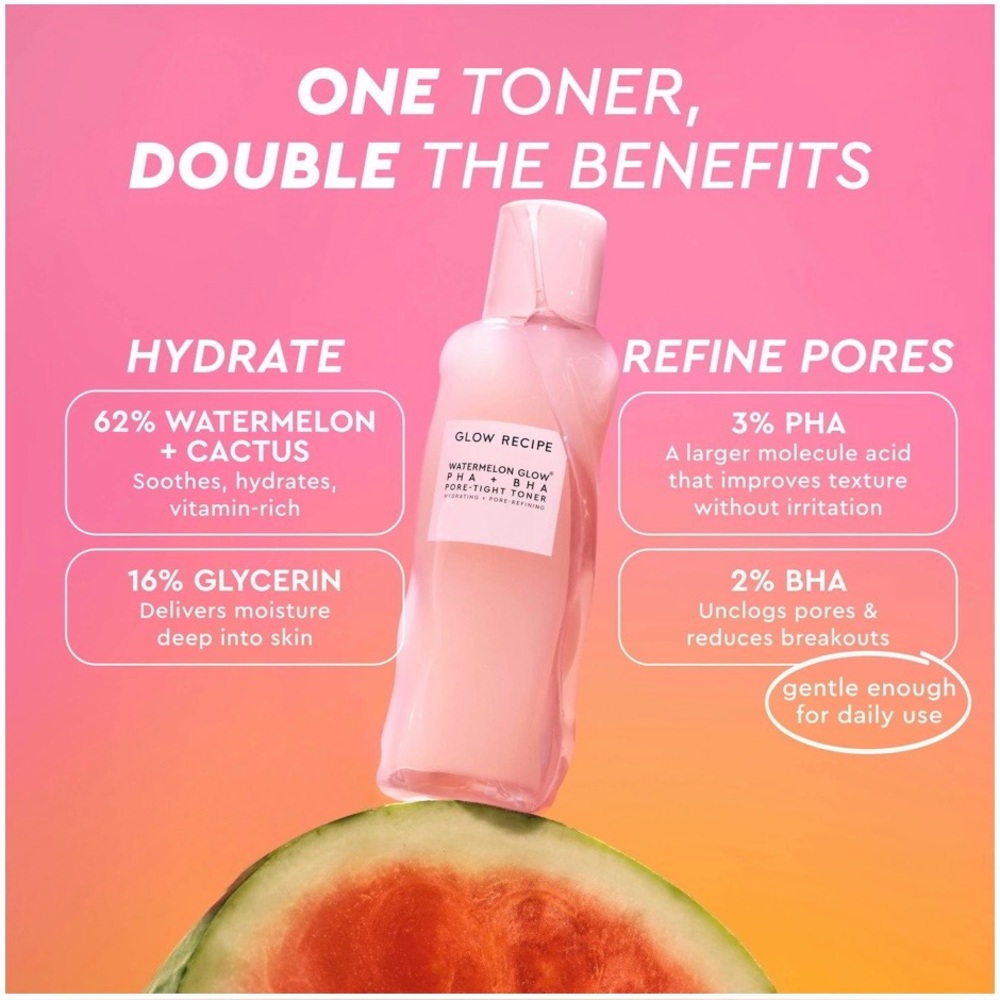 Glow Recipe Watermelon Glow PHA + BHA Pore-Tight Toner - Picture 3 of 13